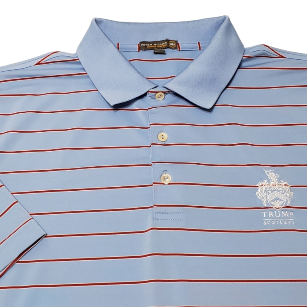 Peter Millar Summer Comfort Trump Golf Scotland Men's Polo Size XL